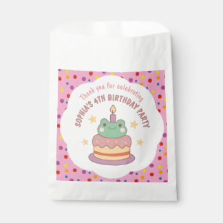 Kawaii Frog Birthday Cake Custom Favour Bag