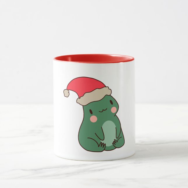 Kawaii Frog Christmas Gift Idea Mug (Center)