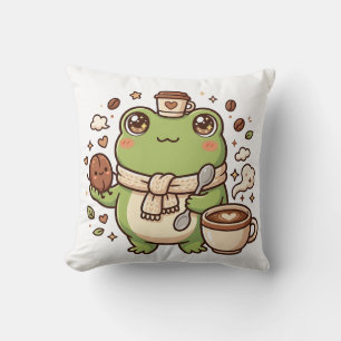 Kawaii Frog Coffee Pillow