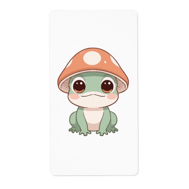 Kawaii Frog in Mushroom Hat (Front)
