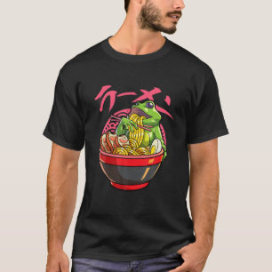Kawaii Frog Ramen Japanese Noodle Anime Frog T-Shirt