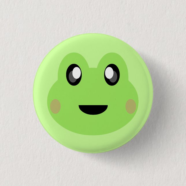 KAWAII FROG SUPER CUTE SWEETY 3 CM ROUND BADGE (Front)
