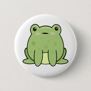 Kawaii Frog, Toad  6 Cm Round Badge