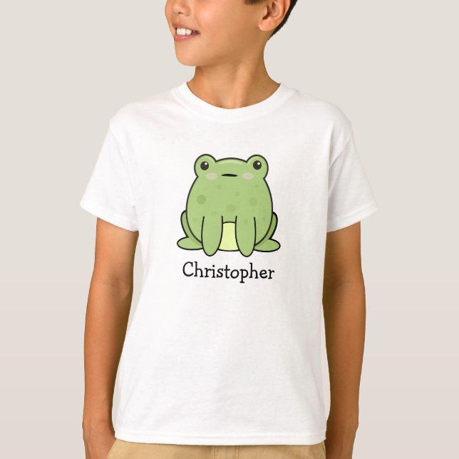 Kawaii Frog, Toad Personalised  T-Shirt (Front)