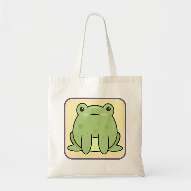 Kawaii Frog, Toad Tote Bag (Front)