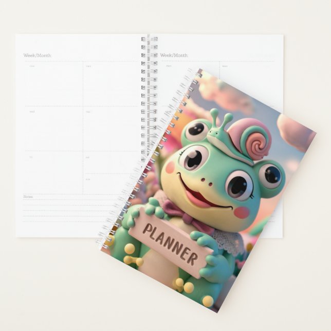 Kawaii Frog with Snail Planner (Display)