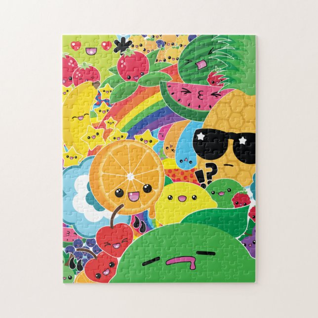 Kawaii Fruit Bash 8x10 Puzzle (Vertical)