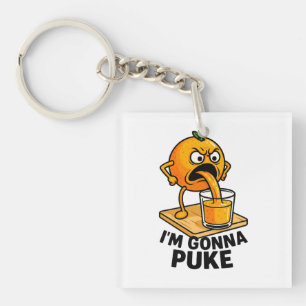 Kawaii Fruit Funny Orange Juice Key Ring