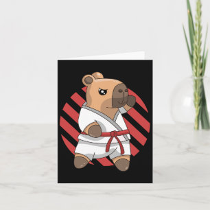 Kawaii Funny Capyra Capy Karate Martial Arts Keiko Card