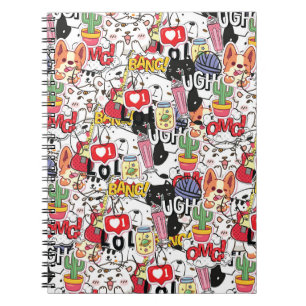 kawaii funny pet design - cute animal lover notebook