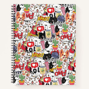 kawaii funny pet design - cute animal lover notebook