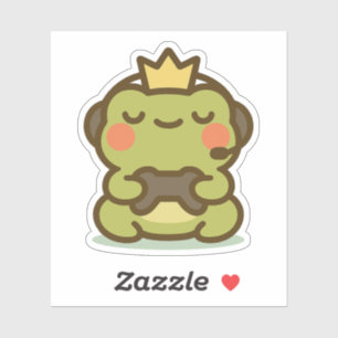 Kawaii Gamer Frog Sticker