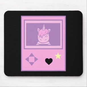 Kawaii Gamer Unicorn Pastel Anime Girl Manga Style Mouse Pad