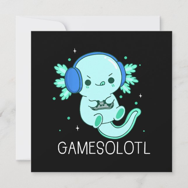 Kawaii Gamesolotl Axolotl Gamer (Front)