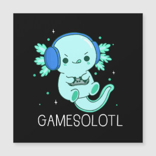 Kawaii Gamesolotl Axolotl Gamer