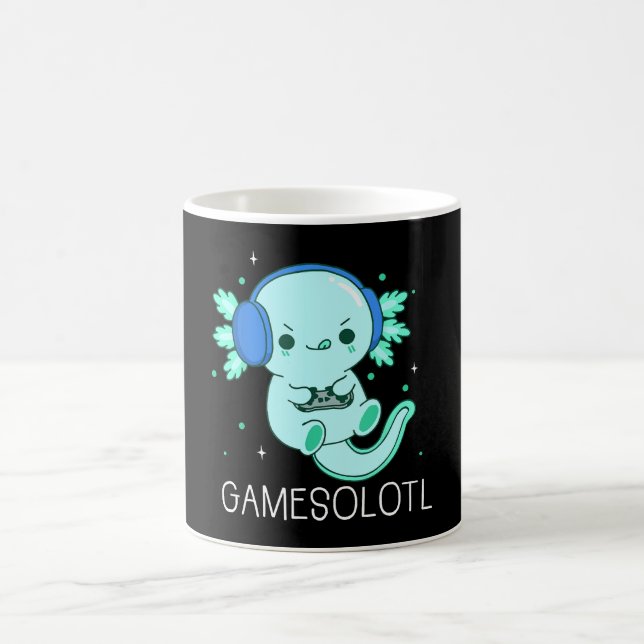 Kawaii Gamesolotl Axolotl Gamer Coffee Mug (Center)