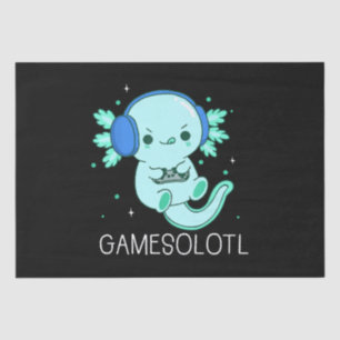 Kawaii Gamesolotl Axolotl Gamer Tissue Paper