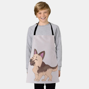 Kawaii German Shepherd Dog Apron