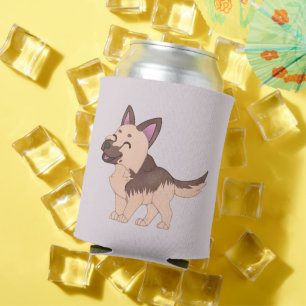 Kawaii German Shepherd Dog Can Cooler