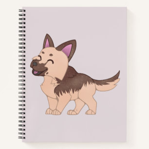 Kawaii German Shepherd Dog Notebook