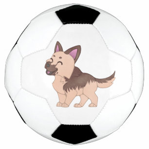 Kawaii German Shepherd Dog Soccer Ball