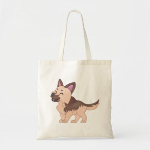 Kawaii German Shepherd Dog Tote Bag