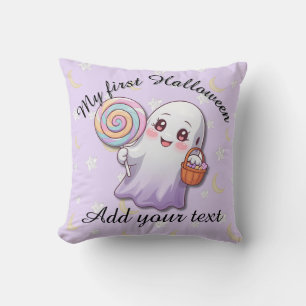 Kawaii Ghost Halloween Pillow
