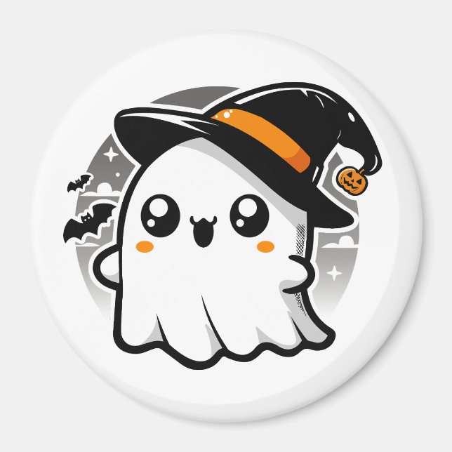 Kawaii Ghost Magnet (Front)