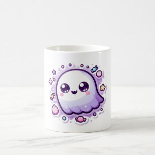 Kawaii Ghost Mug Cute Pastel Halloween Coffee Cup