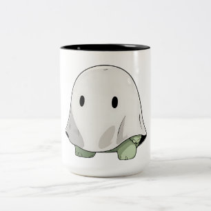 Kawaii Ghost Turtle Halloween Costume Two-Tone Coffee Mug
