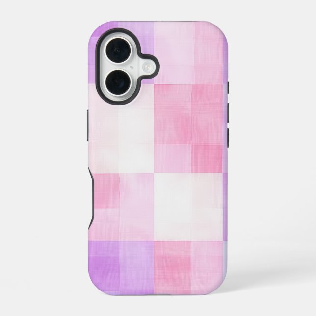Kawaii Gingham Pastel Phone Case (Back)