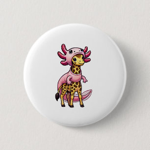 Kawaii Giraffe Axolotl Costume 6 Cm Round Badge
