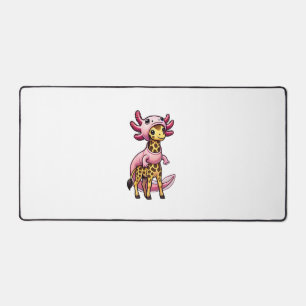 Kawaii Giraffe Axolotl Costume   Desk Mat