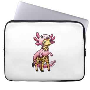 Kawaii Giraffe Axolotl Costume   Laptop Sleeve