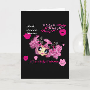 Kawaii girl birthday - personalised card