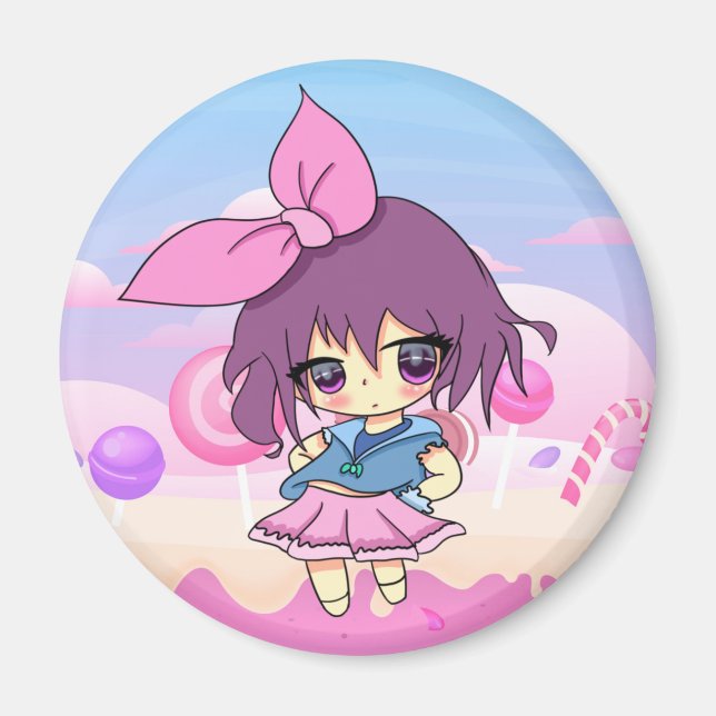 Kawaii girl magnet (Front)