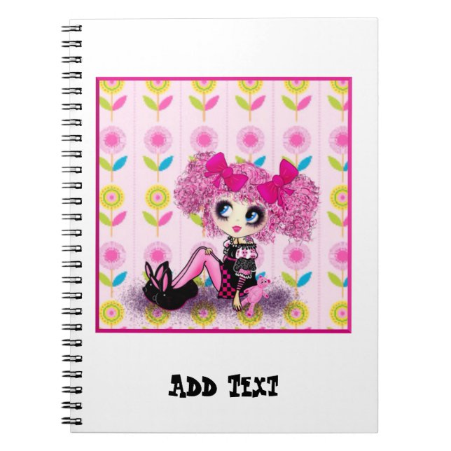 Kawaii Girl Pinky so sweet Notebook (Front)