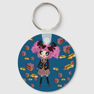 Kawaii Girl Student Gifts with PinkyP Key Ring