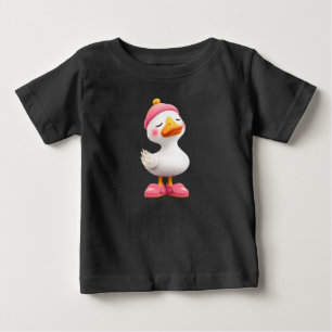 Kawaii Goose With Sleeping Cap – Cute Duck Kids Baby T-Shirt