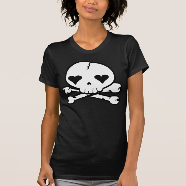 Kawaii Goth Skull T-Shirt (Front)