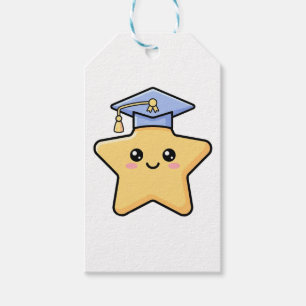 Kawaii Graduation Star Gold Cute You Did It Gift Tags