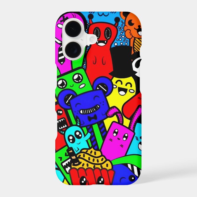 Kawaii Graffiti  Characters Art Case-Mate  (Back)