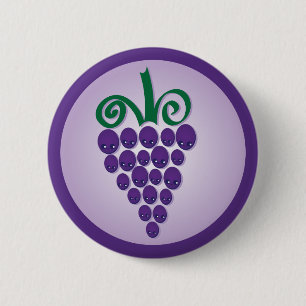 Kawaii Grapes 6 Cm Round Badge
