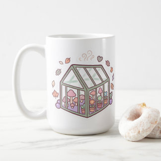 Kawaii Greenhouse Mushroom Pixel Mug