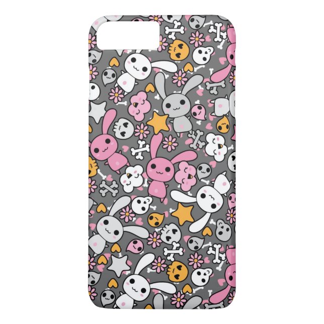 kawaii grey pattern Case-Mate iPhone case (Back)