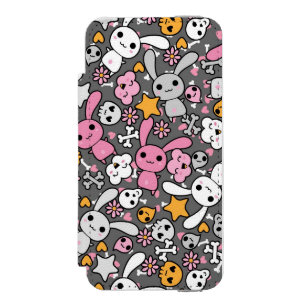 kawaii grey pattern incipio watson™ iPhone 5 wallet case