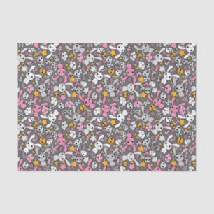 kawaii grey pattern tissue paper