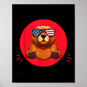 Kawaii Groundhog I Just Really Love Cute Groundhog Poster