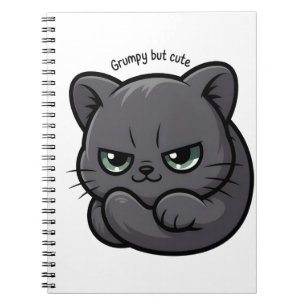 Kawaii Grumpy Cat for Notes and Doodles Notebook