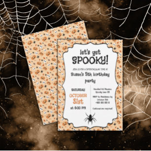 Kawaii Halloween Birthday Party Invitation